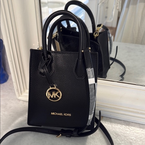 Michael Kors Handbags - Mercer Extra-Small Pebbled Leather Crossbody Bag